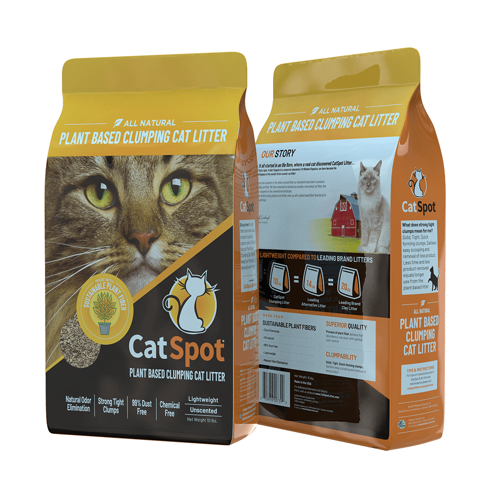 CatSpot Plant-Based Clumping Cat Litter – All Natural, Chemical-Free, Lightweight