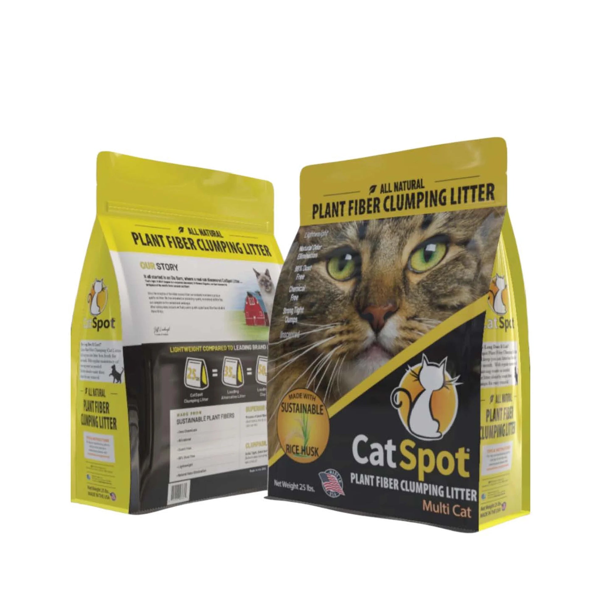 cat litter potting mix CatSpot Plant Fiber Clumping Litter